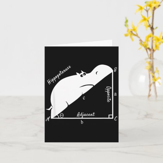 Funny Math Teacher,funny Hiptenuse,geometry Teache Kaart (Gele Bloem)