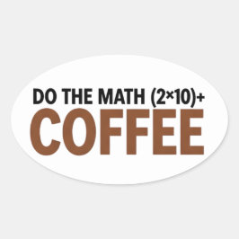 funny Math Teacher Humor Meme Pun Ovale Sticker