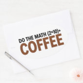 funny Math Teacher Humor Meme Pun Ovale Sticker (Envelop)