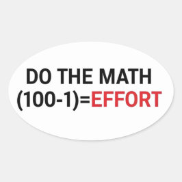 funny Math Teacher Humor Meme Pun Ovale Sticker