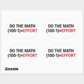 funny Math Teacher Humor Meme Pun Ovale Sticker (Vel)