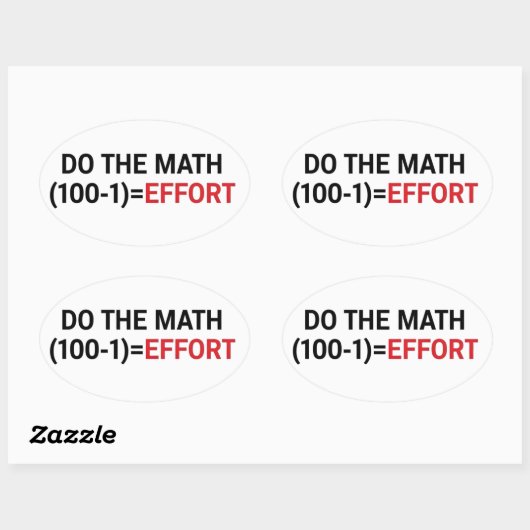 funny Math Teacher Humor Meme Pun Ovale Sticker (Vel)