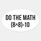 funny Math Teacher Humor Meme Pun Ovale Sticker (Voorkant)