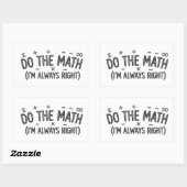funny Math Teacher Humor Meme Pun Rechthoekige Sticker (Vel)