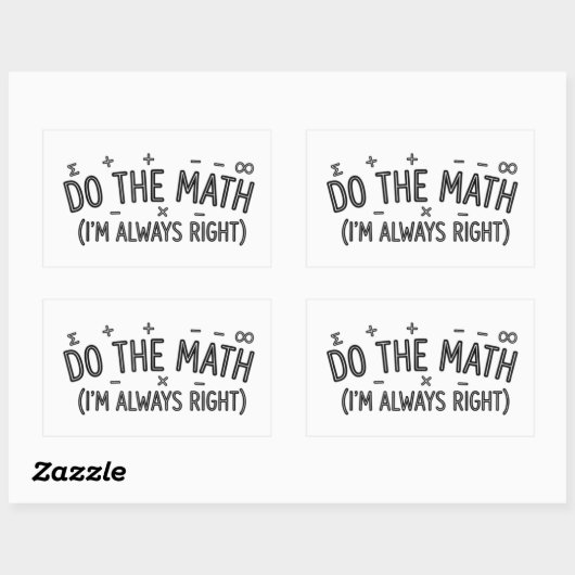 funny Math Teacher Humor Meme Pun Rechthoekige Sticker (Vel)
