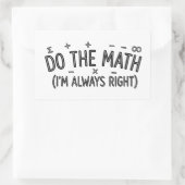funny Math Teacher Humor Meme Pun Rechthoekige Sticker (Tas)