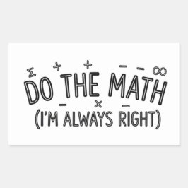 funny Math Teacher Humor Meme Pun Rechthoekige Sticker