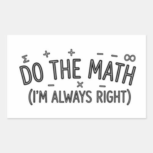 funny Math Teacher Humor Meme Pun Rechthoekige Sticker (Voorkant)