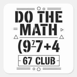 funny Math Teacher Humor Meme Pun Vierkante Sticker
