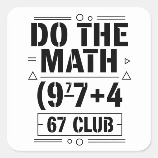 funny Math Teacher Humor Meme Pun Vierkante Sticker (Voorkant)