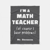 Funny Math Teacher Humor Pun Quote D Fleece Deken (Voorkant)