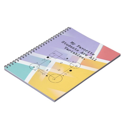 Funny Math Teacher Humor | Variable Students Notitieboek (Linkerzijde)
