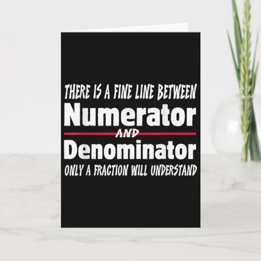 Funny Math Teacher Joke Men Women Fun Student Quot Kaart (Voorkant)