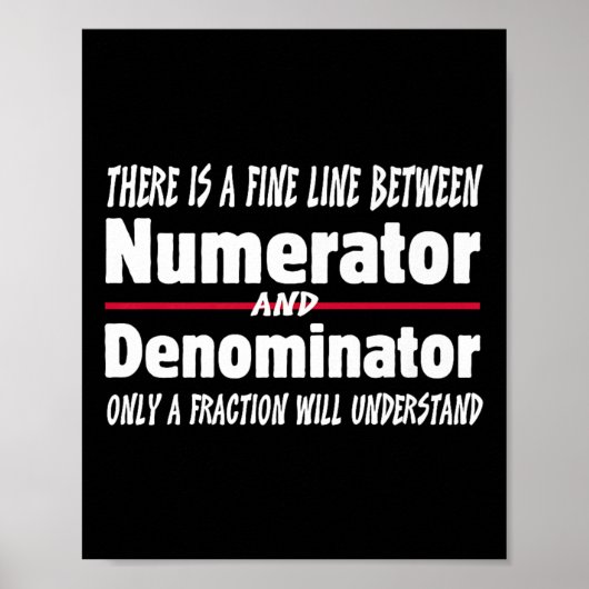 Funny Math Teacher Joke Men Women Fun Student Quot Poster (Voorkant)