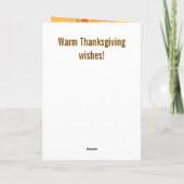 Funny Math Teacher Thanksgiving Card – Turkey Kaart (Achterkant)