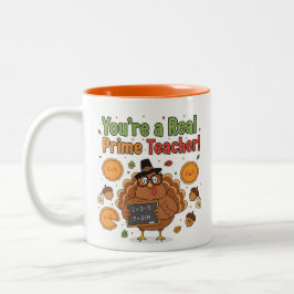 Funny Math Teacher Thanksgiving Mug – Turkey Tweekleurige Koffiemok