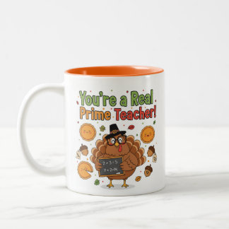 Funny Math Teacher Thanksgiving Mug – Turkey Tweekleurige Koffiemok