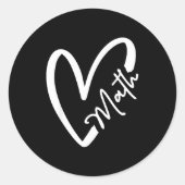 Funny Mathematician Teacher Kids Physicist I Love  Ronde Sticker (Voorkant)