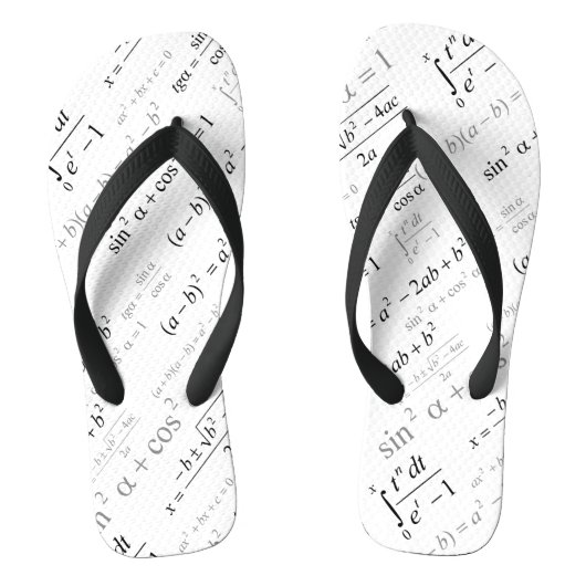 Funny Mathematics Formulas Wiskunde Geek Teenslippers (Voetbed)