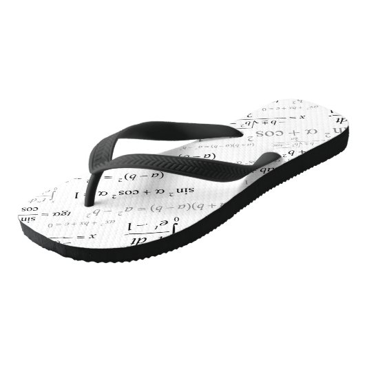 Funny Mathematics Formulas Wiskunde Geek Teenslippers (Schuin)
