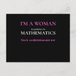 Funny Mathematics Major Gift Women Wiskunde Degree Briefkaart<br><div class="desc">Geweldige,  unieke T-shirt maakt het beste geschenk voor een vrouw wiskunde. Of ze nu haar bachelor of master's graad haalt,  ze zal van dit t-shirt houden.</div>