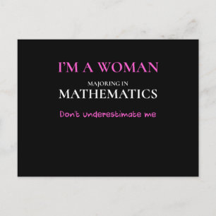 Funny Mathematics Major Gift Women Wiskunde Degree Briefkaart