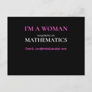 Funny Mathematics Major Gift Women Wiskunde Degree Briefkaart