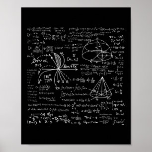 Funny Mathematics Quadratic Formula Wiskunde Probl Poster
