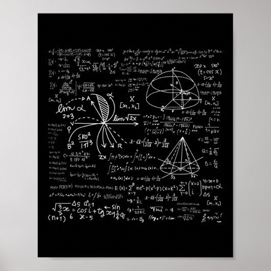 Funny Mathematics Quadratic Formula Wiskunde Probl Poster (Voorkant)