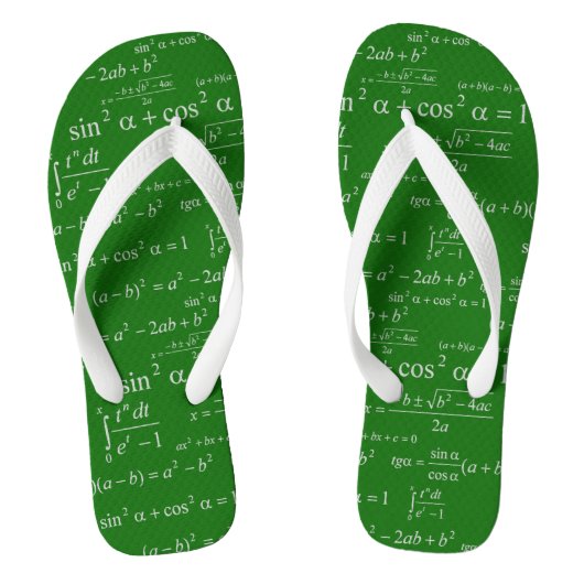 Funny Mathematics vergelijkt Chalkboard Wiskunde G Teenslippers (Voetbed)
