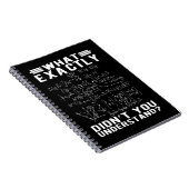 Funny Mathematicus Physicis Teacher Science Nerd Notitieboek (Rechterzijde)