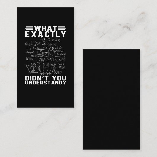 Funny Mathematicus Physicis Teacher Science Nerd Visitekaartje (Voorkant / Achterkant)