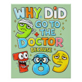 Funny Maths Joke Poster for Kids UK Classroom (Voorkant)