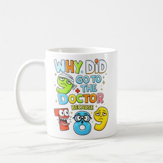 Funny Maths Numbers Doctor Joke Mug Koffiemok (Links)