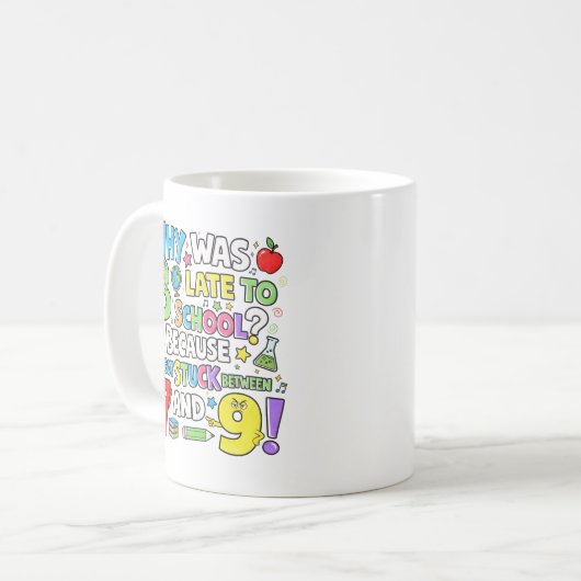 Funny Maths Numbers Joke Mug for School Koffiemok (Voorkant links)