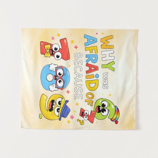 Funny Maths Numbers Joke Poster for Kids Wandkleed (Voorkant (horizontaal))