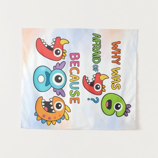 Funny Maths Numbers Joke Poster for Kids Wandkleed (Voorkant (horizontaal))