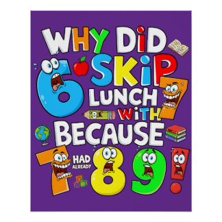 Funny Maths Poster for Kids UK Classroom Joke