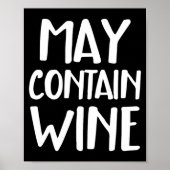 Funny May Contain Wine  Poster (Voorkant)