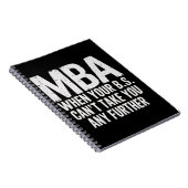 Funny MBA Master Degree Graduation Day Notitieboek (Rechterzijde)