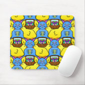 Funny MC Easter Bunny Chicks Tessellation Pattern Muismat (Met muis)