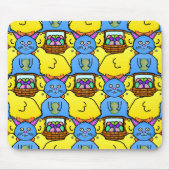 Funny MC Easter Bunny Chicks Tessellation Pattern Muismat (Voorkant)