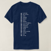 Funny Measure Beard Chart T-shirt (Design voorkant)