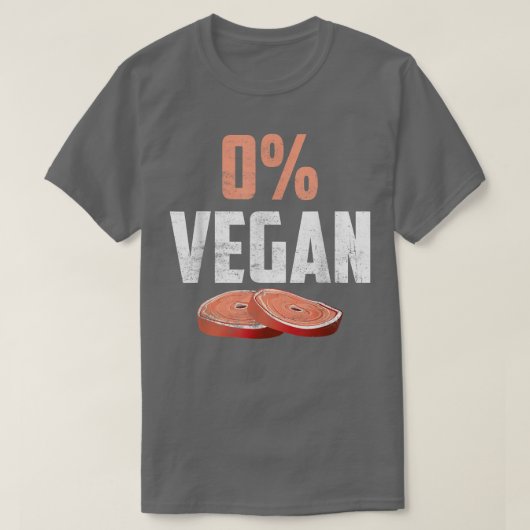 Funny Meat Eater 0 Vegan BBQ  T-shirt (Design voorkant)