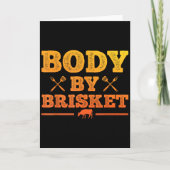 Funny Meat Grilling Art For Men Women Bbq Grill Me Kaart (Voorkant)