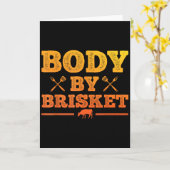 Funny Meat Grilling Art For Men Women Bbq Grill Me Kaart (Gele Bloem)