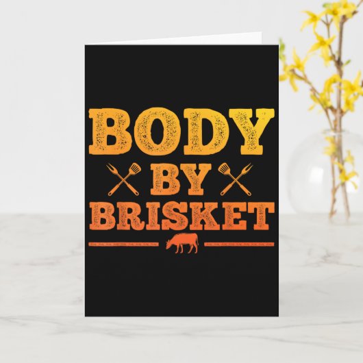 Funny Meat Grilling Art For Men Women Bbq Grill Me Kaart (Gele Bloem)