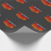 Funny Meatball minnaar Kawaii Food Fan Cadeaupapier (Hoek)