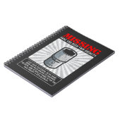 Funny Mechanic 10mm Socket Missing Workshop Tool Notitieboek (Linkerzijde)