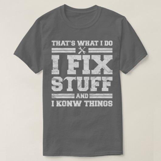 Funny Mechanic Dad T-shirt for Men dat wat ik doe  (Design voorkant)